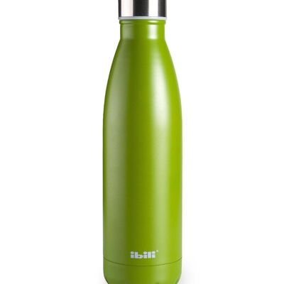 IBILI - Bottiglia thermos muschio a doppia parete da 500 ml, acciaio inossidabile 18/10, doppia parete, riutilizzabile