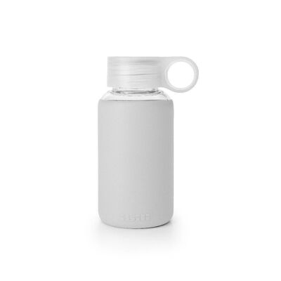 IBILI - Kid gray bottle 200 ml, Borosilicate, Reusable, anti-shock protector, children's bottle