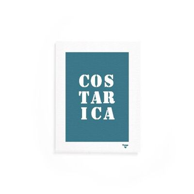 Affiche "Costa Rica" bleue