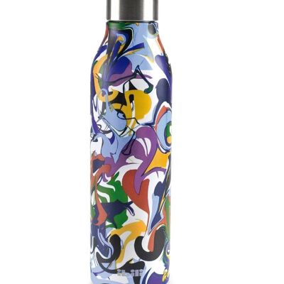 IBILI - Double wall swirl thermos bottle 500 ml, 18/10 Stainless Steel, Double wall, Reusable