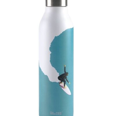 IBILI – Doppelwandige Surf-Thermosflasche 500 ml, 18/10 Edelstahl, doppelwandig, wiederverwendbar