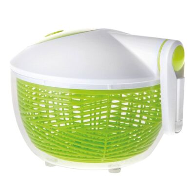IBILI - Essential Salad Spinner with Crank - Non-Slip with Brake - 20 cm - Efficiency and Convenience in your Kitchen