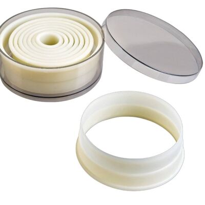 IBILI - Smooth round dough cutter (9 pc)