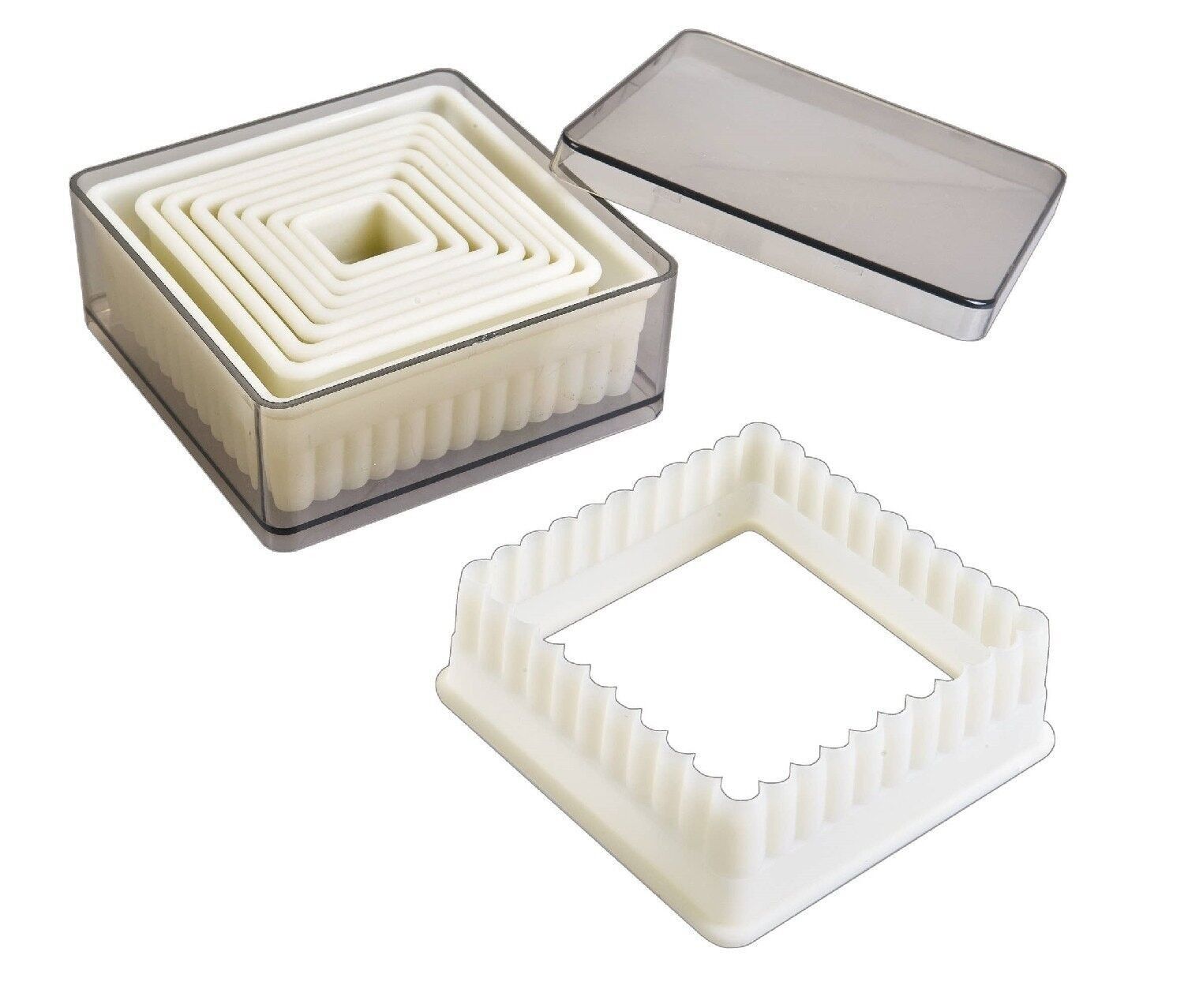 IBILI - Curly Square Teigausstecher (9 Stück)