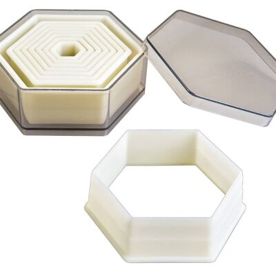 IBILI - Smooth hexagon dough cutter (9 pc)