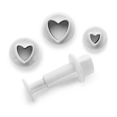 IBILI - Set of 3 cutters with heart ejector