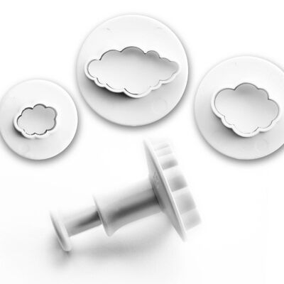 IBILI - Set de 3 emporte-pièces éjecteur nuage