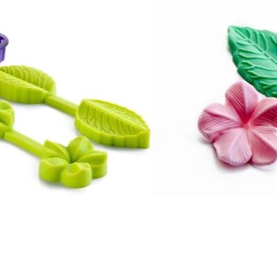 IBILI - 3d mold flower+leaf+cutter