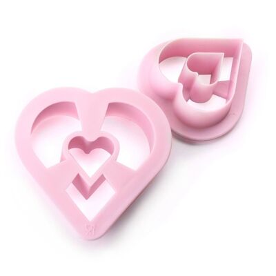 IBILI - Set of 2 heart donut cutters