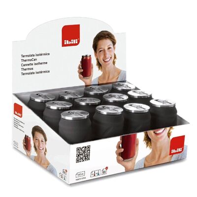 IBILI - Isotherme Thermolata-Kugel 330 ml, Edelstahl 18/10, Soft-Touch, doppelwandig, wiederverwendbar