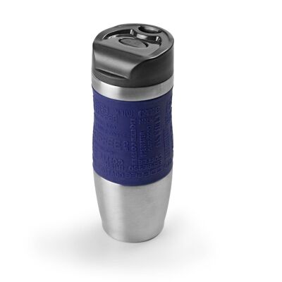 IBILI - Thermal tumbler 400 ml - blue, Stainless steel, Double wall, Reusable, Coffee tumbler