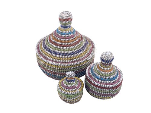 Thiapou – Set de 3 boîtes gigones multicolores
