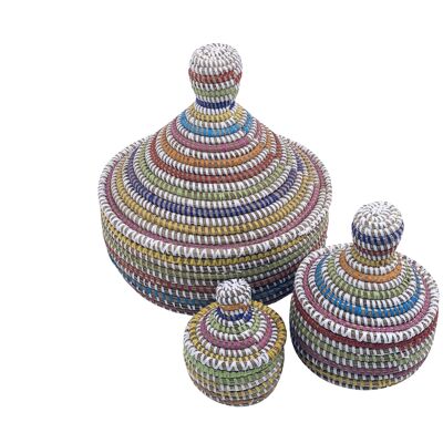 Thiapou – Set de 3 boîtes gigones multicolores