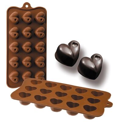 IBILI - Moules silicone chocolat - coeur