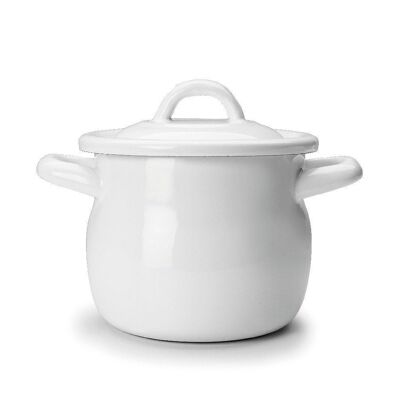 IBILI - Pot pompé avec couvercle blanc 12 cm