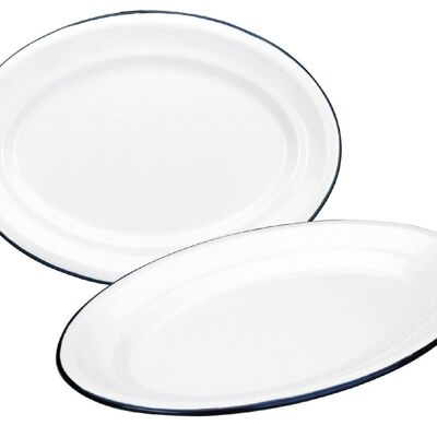 IBILI - White oval tray 25x17 cm