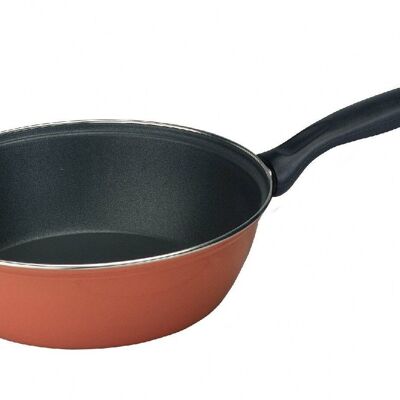 IBILI - Honda new orange frying pan, 26 cm, vitrified enamelled steel, non-stick, suitable for induction