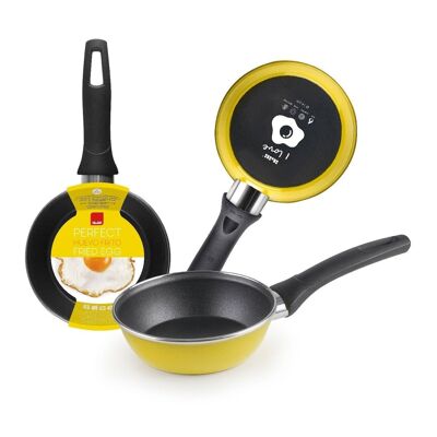 IBILI - Citron frying pan, 14 cm, vitrified enamelled steel, non-stick, suitable for induction