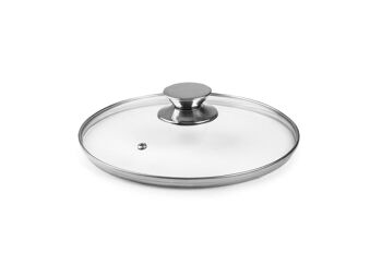 IBILI - Couvercle en verre avec bouton inox 14 cm 3