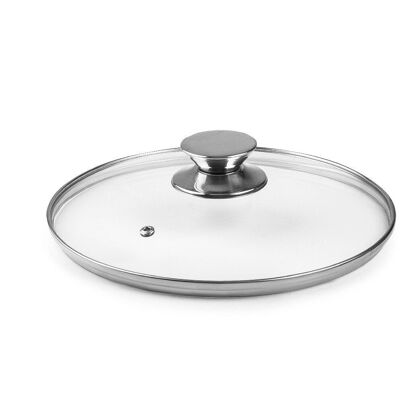 IBILI - Glass lid with stainless steel knob 14 cm