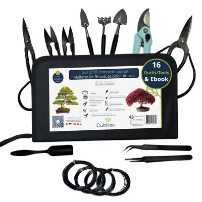 CULTIVEA - Juego de 32 herramientas completas para bonsái - Acero para herramientas