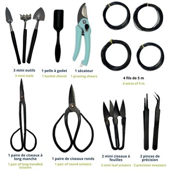CULTIVEA - Set of 32 Complete Bonsai Tools - Tool Steel 2