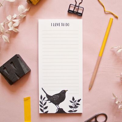 Blackbird notepad (DIN long)
