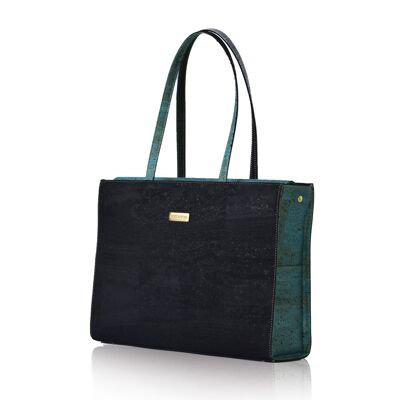 CLASSY NOIR-VERT- 17"  Sac business