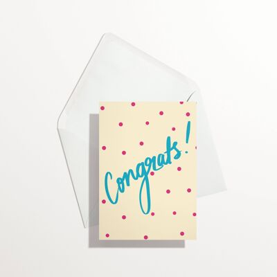 Congrats polka dot card