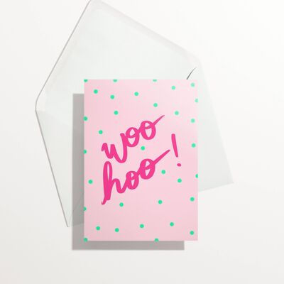 Woo hoo card, Celebratory greeting card