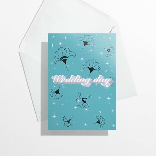 Wedding Day Card | African Inspired | Teal Greeting Card