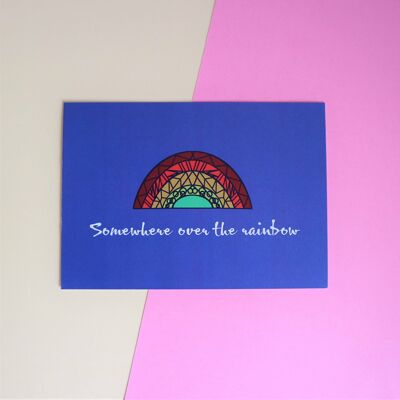 Regenbogen-Postkarte