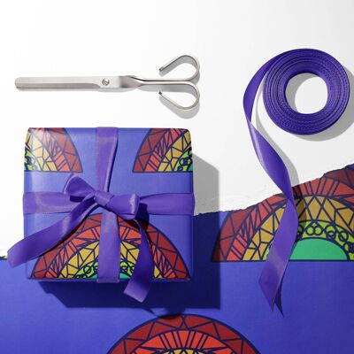 Rainbow Wrapping Paper - Purple