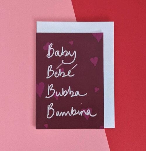 New Baby Girl Card | Plum Baby Shower Card