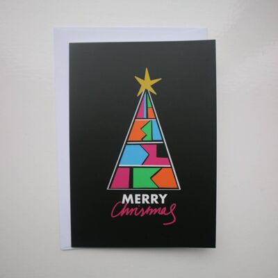 Christmas tree card A