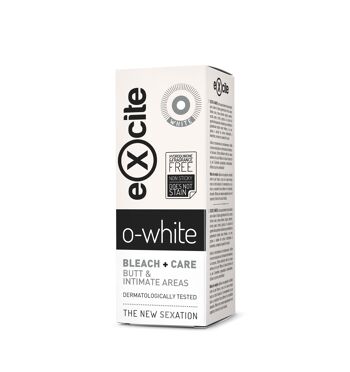 EXCITE O-WHITE - Eau de Javel & Soin Zones Intimes, 50 ml