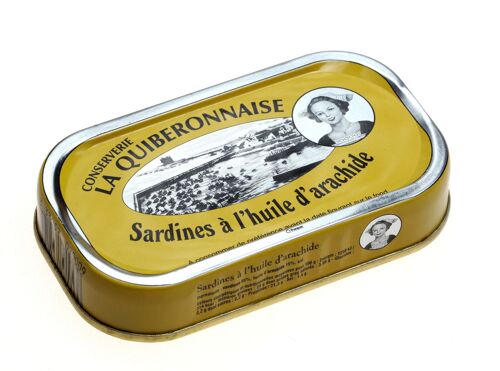 Boîte de sardines à l'huile d'arachide 1/10 69gr 3 à 4 sardines