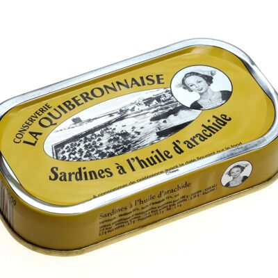 Can of sardines in peanut oil 1/10 69gr 3 to 4 sardines