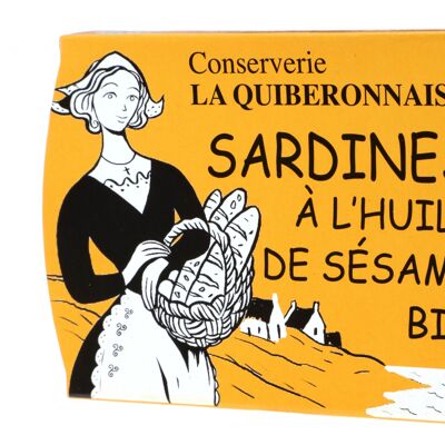 Sardines in organic sesame oil (classic format)