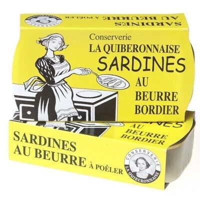 Sardines au beurre Bordier nature 1/2 sel ( format classsique)