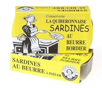 Sardines au beurre Bordier nature 1/2 sel ( format classsique) 1