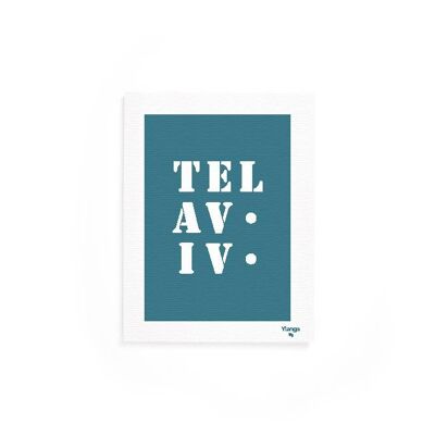 Affiche "Tel Aviv" bleue