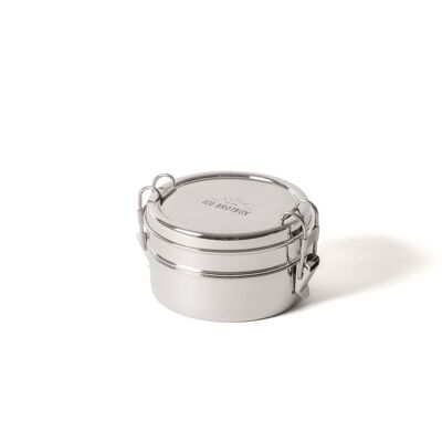 Tiffin Double+ - Round two-layer lunch box made of stainless steel with a capacity of 0.7 l