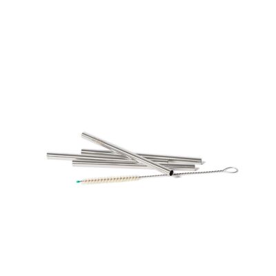 ECO Straws Short - Set of 4 short straws made of stainless steel and cleaning brush