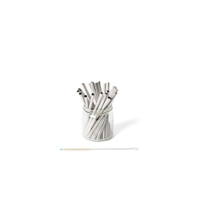 ECO Straws Short - set of 25 pcs. stainless steel straws