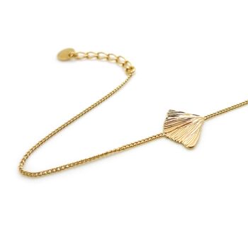 Bracelet petite feuille Ginkgo 4