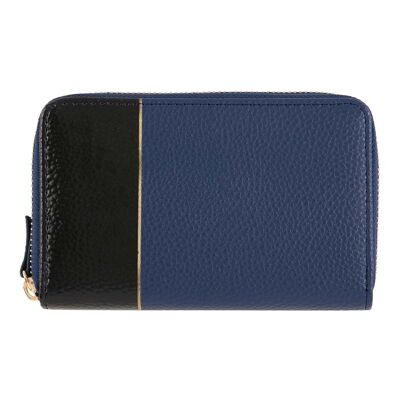 Damenbrieftasche - marineblau und schwarz