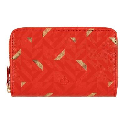Women's wallet - red and gold