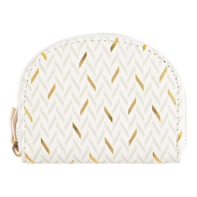 Coin purse - white and gold