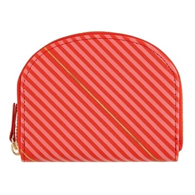 Purse - pink and red stripes